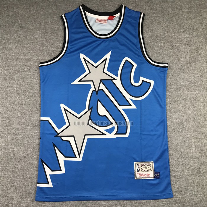 Camiseta Orlando Magic Shaquille O'Neal NO 32 Mitchell & Ness Big Face Azul